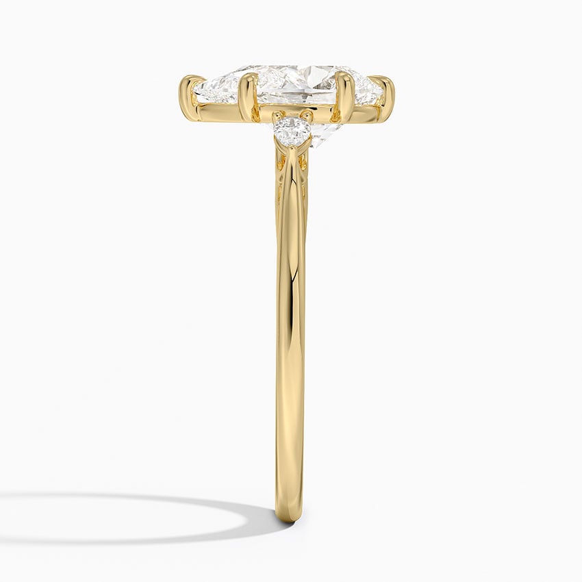 Pear Three Stone Diamond Engagement Ring