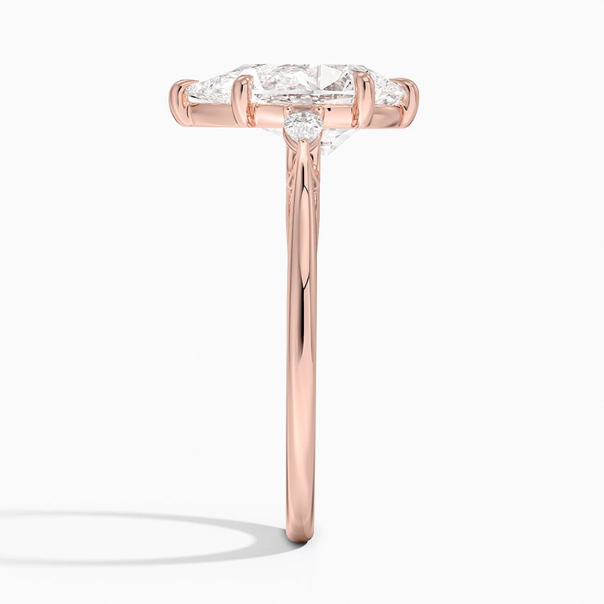 Pear Three Stone Diamond Engagement Ring