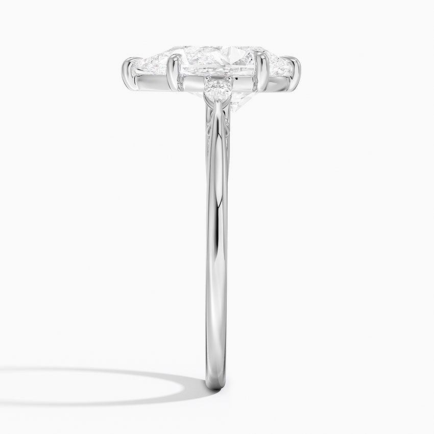 Pear Three Stone Diamond Engagement Ring