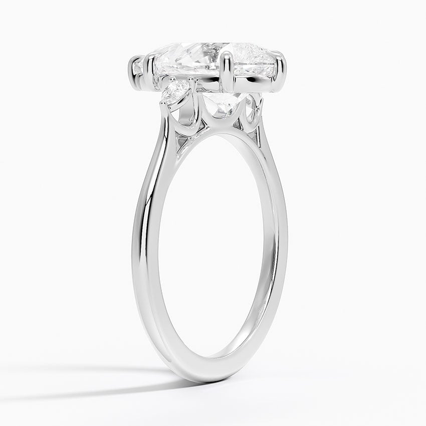 Pear Three Stone Diamond Engagement Ring