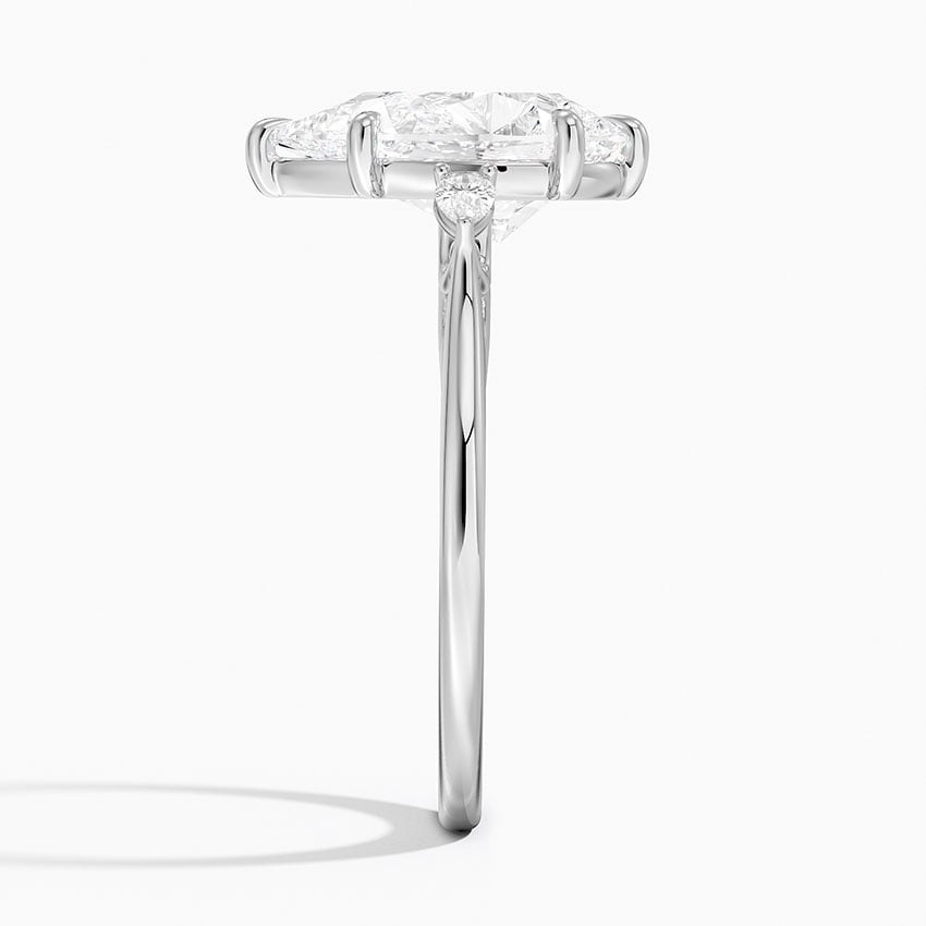 Pear Three Stone Diamond Engagement Ring