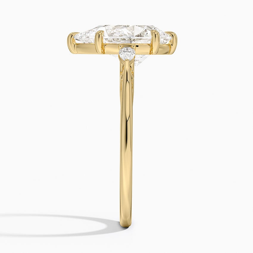 Pear Three Stone Diamond Engagement Ring