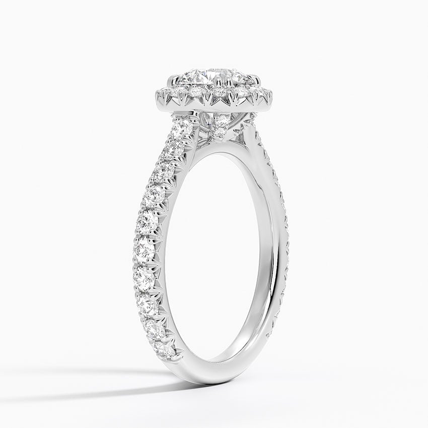 Sienna Halo Three-Quarter Coverage Diamond Engagement Ring