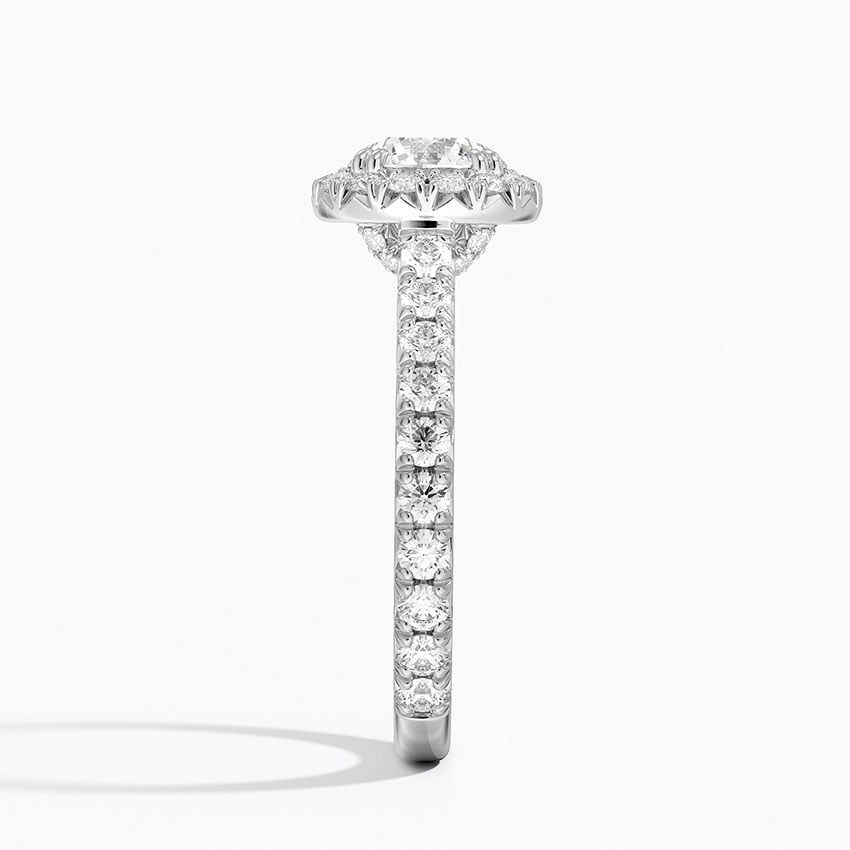 Sienna Halo Three-Quarter Coverage Diamond Engagement Ring
