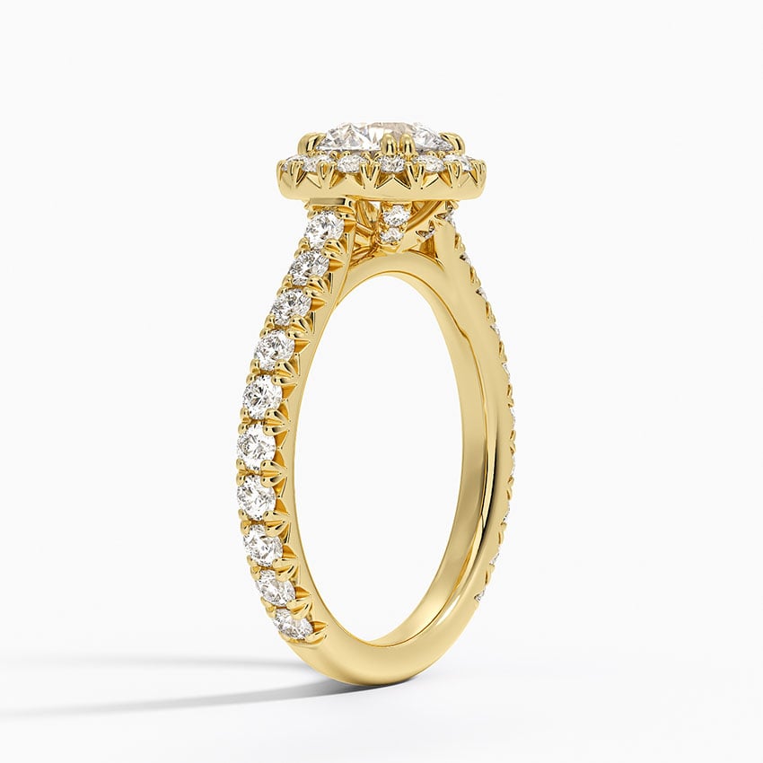 Sienna Halo Three-Quarter Coverage Diamond Engagement Ring