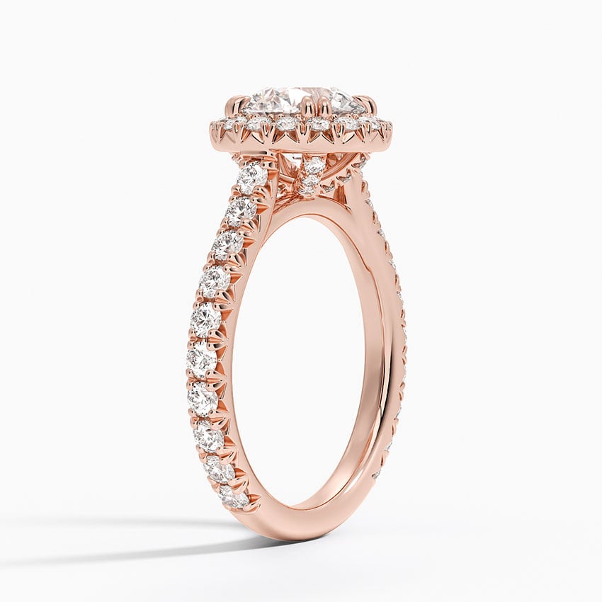Sienna Halo Three-Quarter Coverage Diamond Engagement Ring