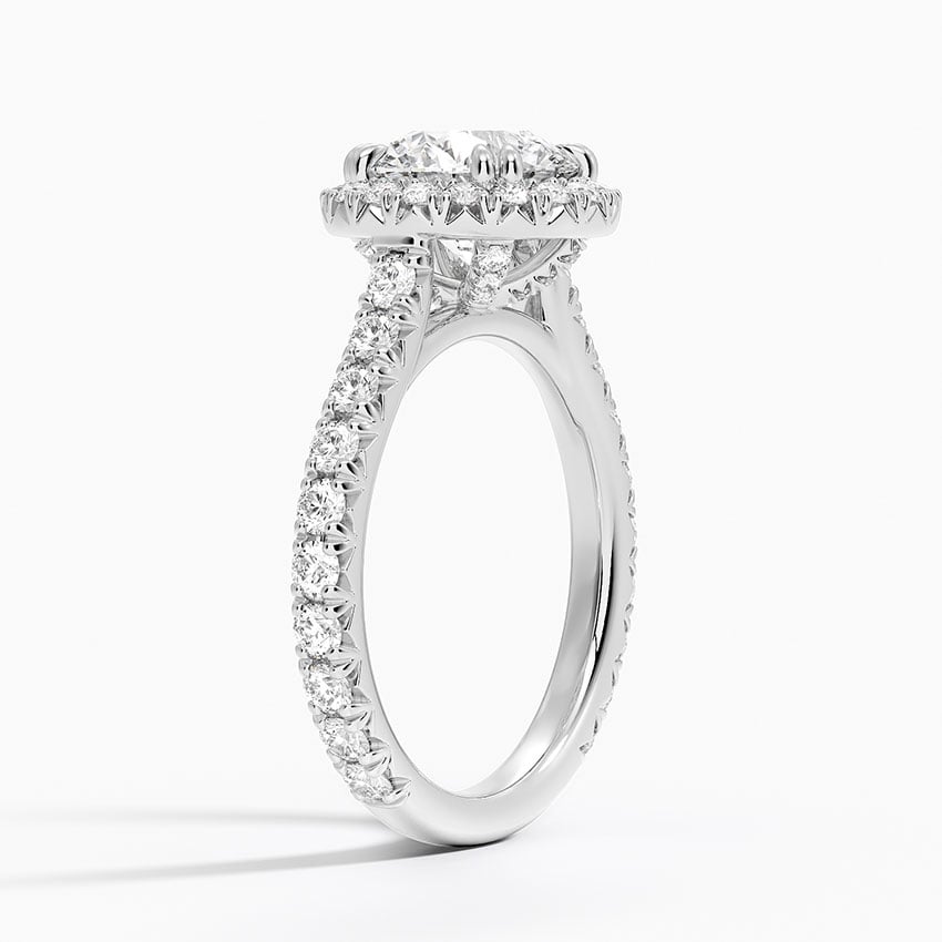 Sienna Halo Three-Quarter Coverage Diamond Engagement Ring