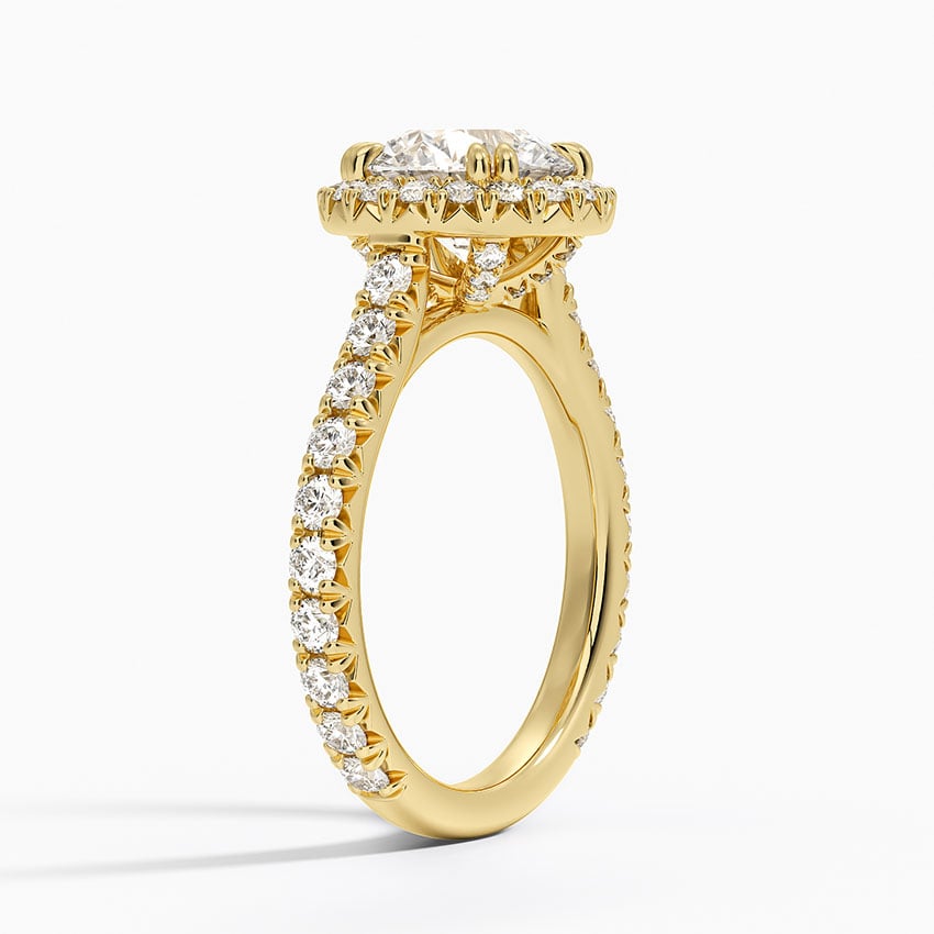 Sienna Halo Three-Quarter Coverage Diamond Engagement Ring