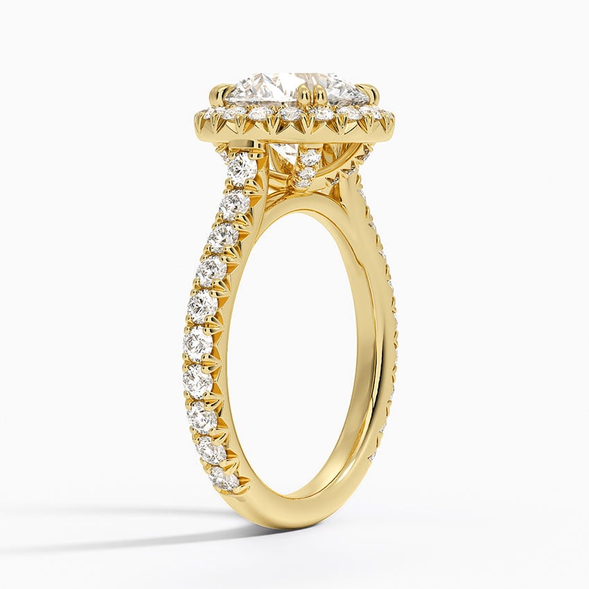 Sienna Halo Three-Quarter Coverage Diamond Engagement Ring