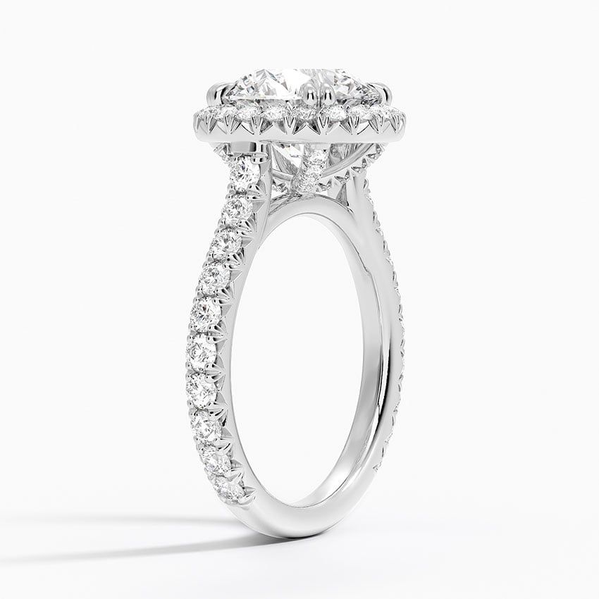 Sienna Halo Three-Quarter Coverage Diamond Engagement Ring