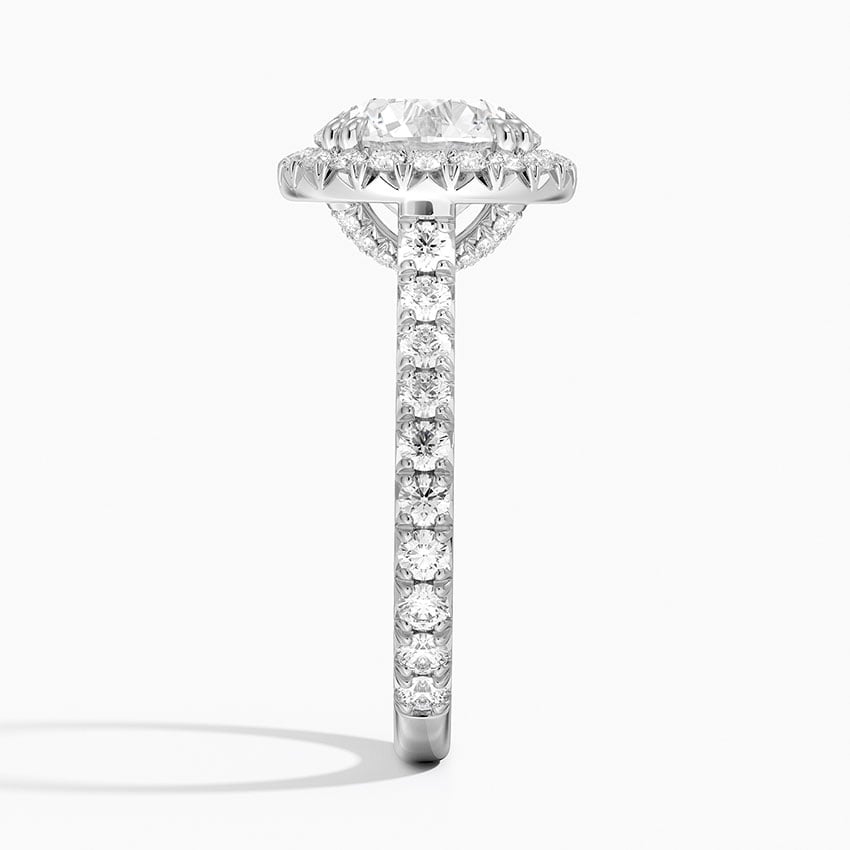 Sienna Halo Three-Quarter Coverage Diamond Engagement Ring