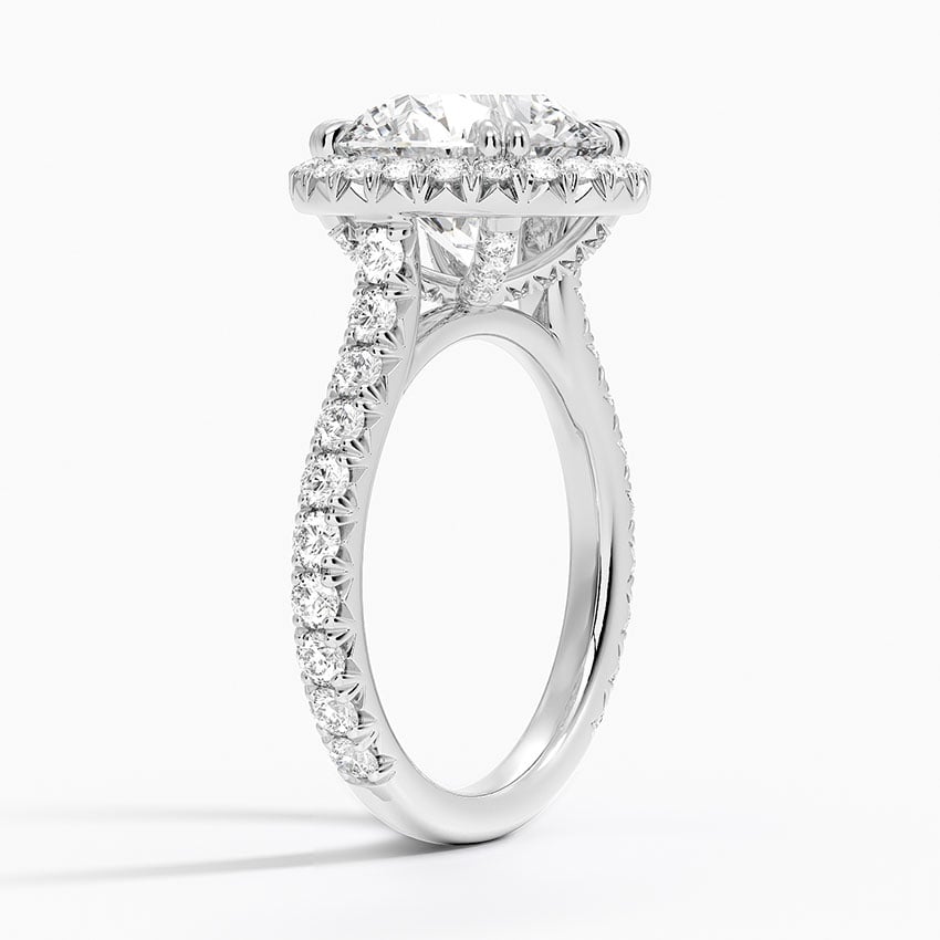Sienna Halo Three-Quarter Coverage Diamond Engagement Ring