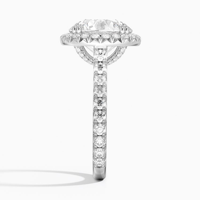 Sienna Halo Three-Quarter Coverage Diamond Engagement Ring