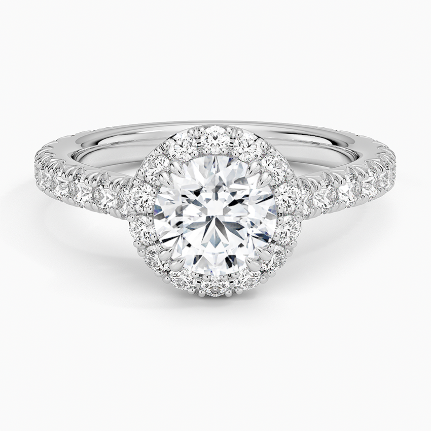 Sienna Halo Three-Quarter Coverage Diamond Engagement Ring