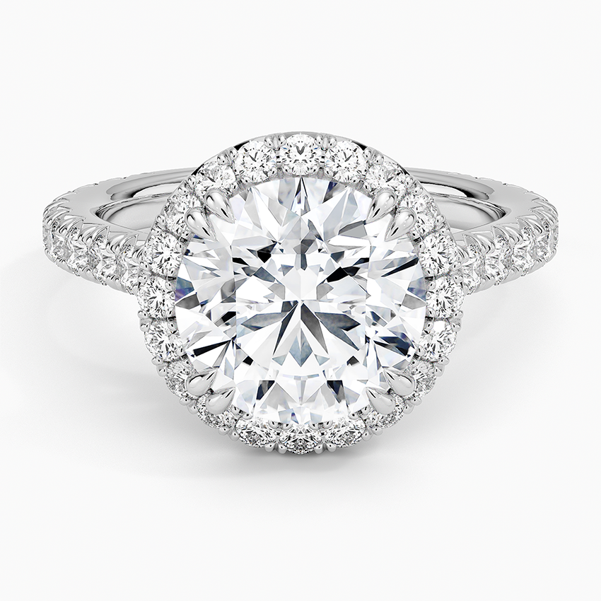 Sienna Halo Three-Quarter Coverage Diamond Engagement Ring