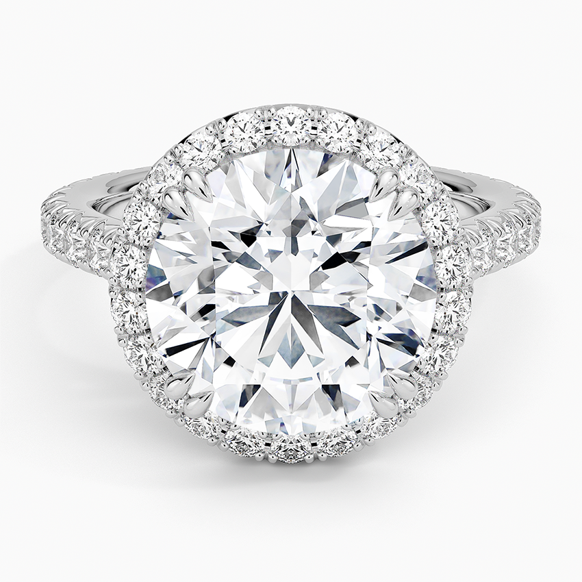 Sienna Halo Three-Quarter Coverage Diamond Engagement Ring