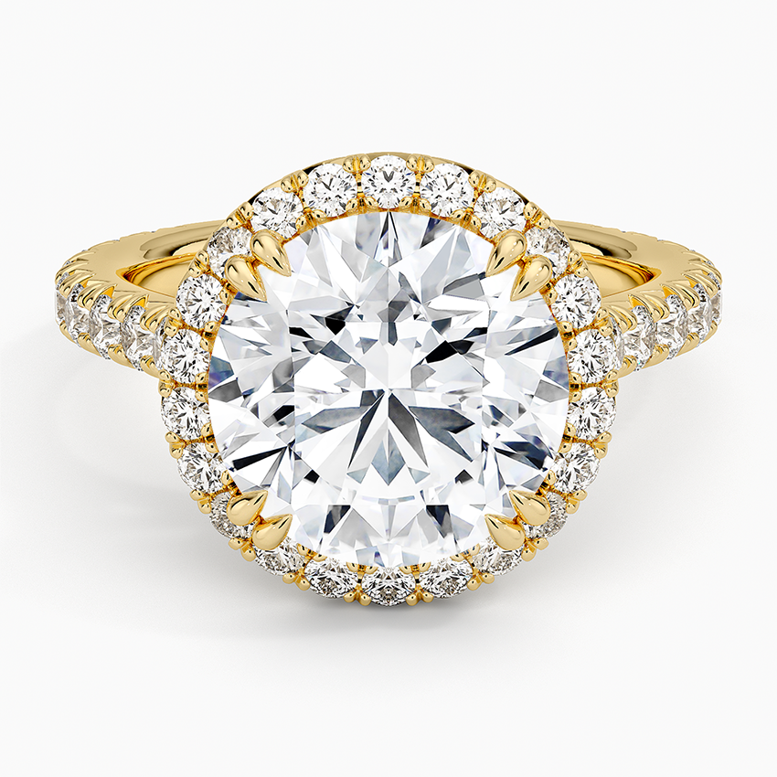 Sienna Halo Three-Quarter Coverage Diamond Engagement Ring