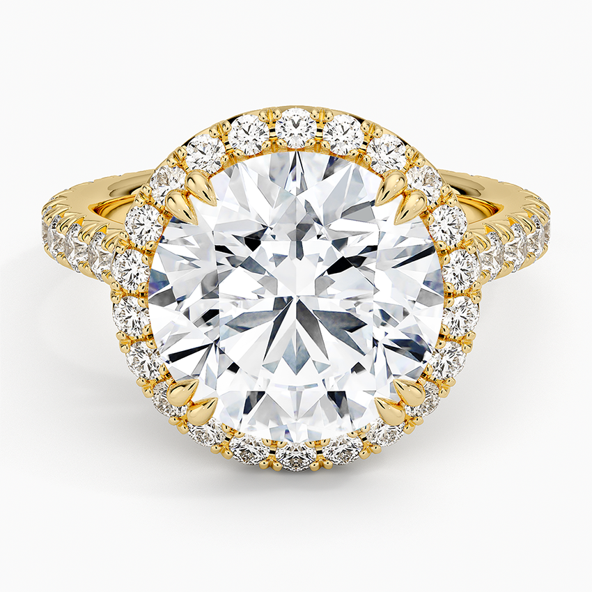 Sienna Halo Three-Quarter Coverage Diamond Engagement Ring