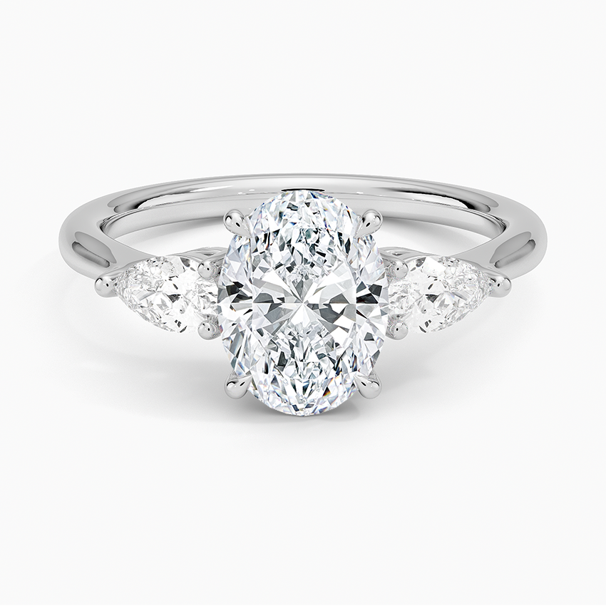 Opera Three Stone Diamond Engagement Ring