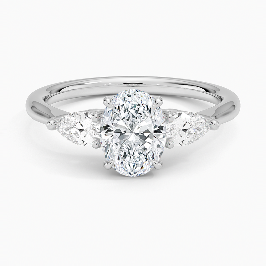 Opera Three Stone Diamond Engagement Ring