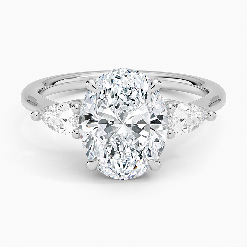 Opera Three Stone Diamond Engagement Ring