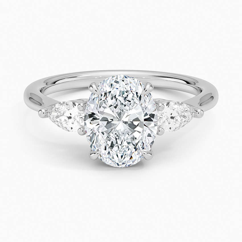 Opera Three Stone Diamond Engagement Ring