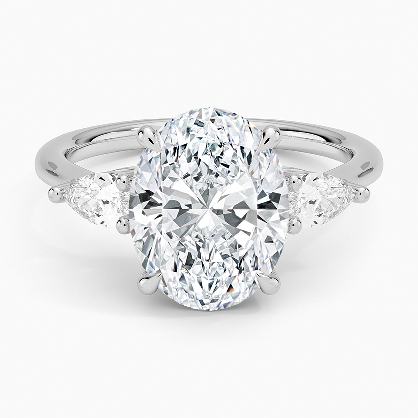 Opera Three Stone Diamond Engagement Ring