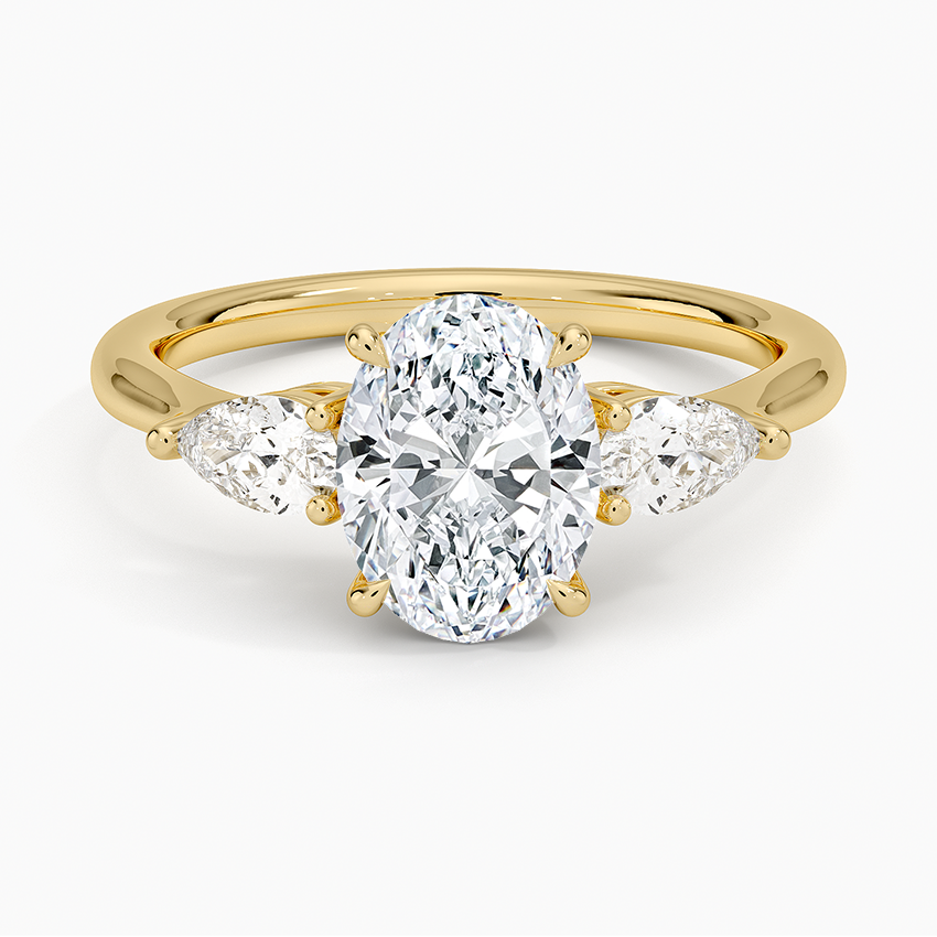 Opera Three Stone Diamond Engagement Ring