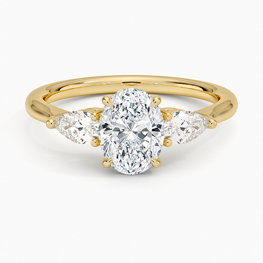 Opera Three Stone Diamond Engagement Ring