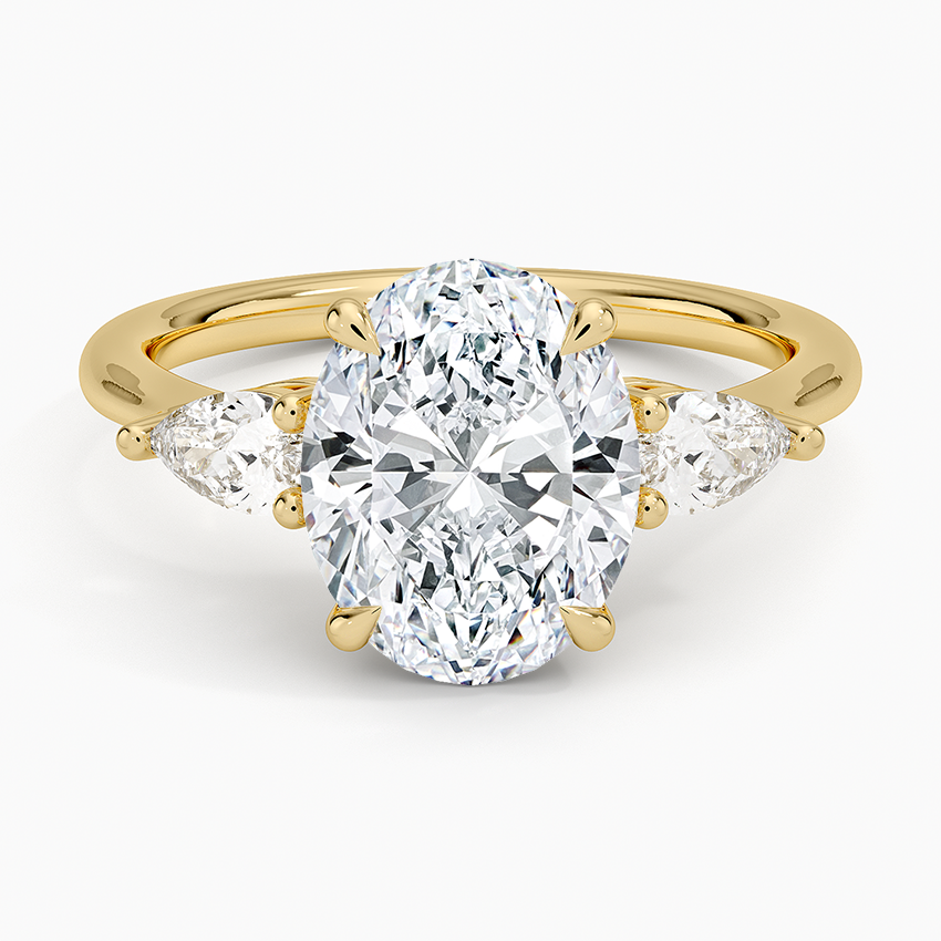 Opera Three Stone Diamond Engagement Ring