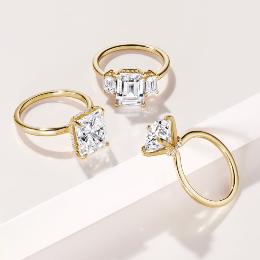 Freesia Diamond Engagement Ring Hidden Halo