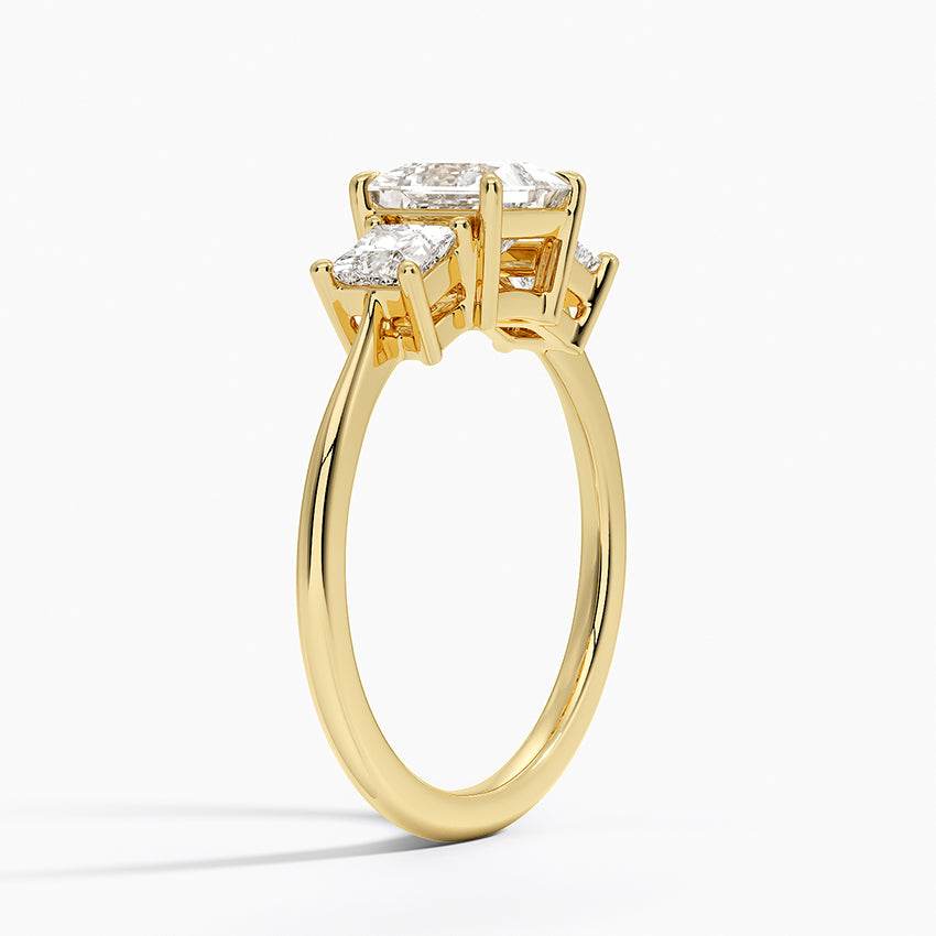 Princess Cut Three Stone Diamond Ring