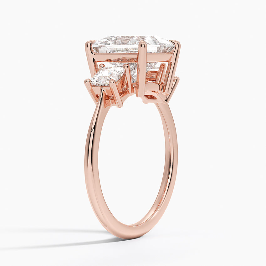 Princess Cut Three Stone Diamond Ring