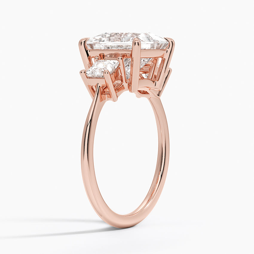 Princess Cut Three Stone Diamond Ring