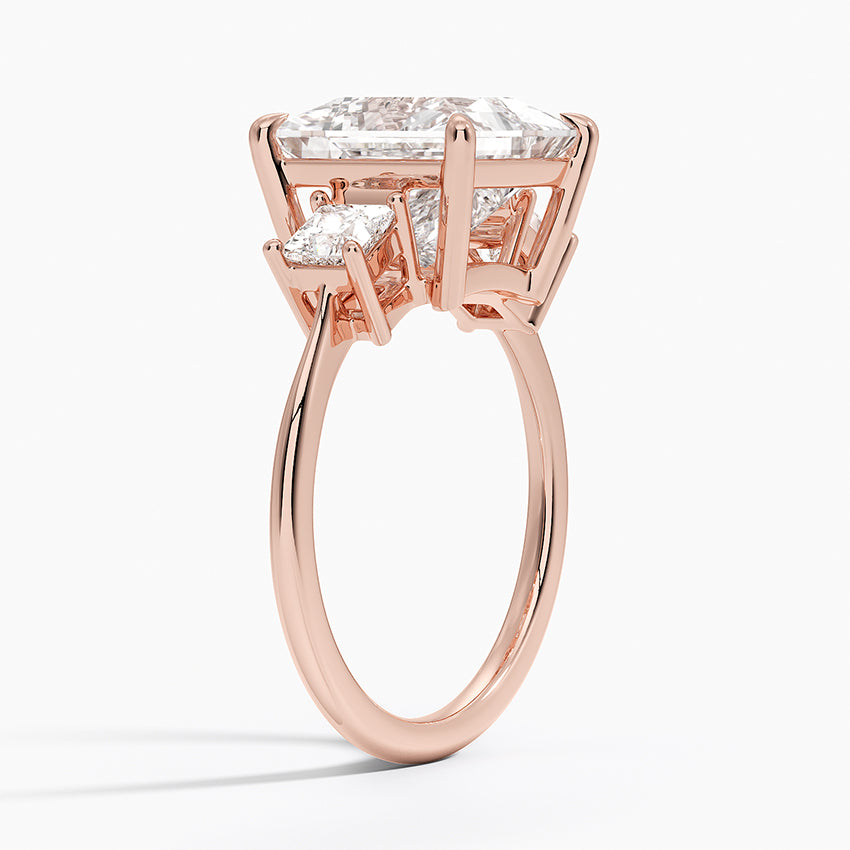 Princess Cut Three Stone Diamond Ring