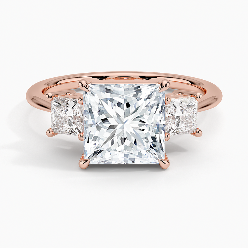 Princess Cut Three Stone Diamond Ring