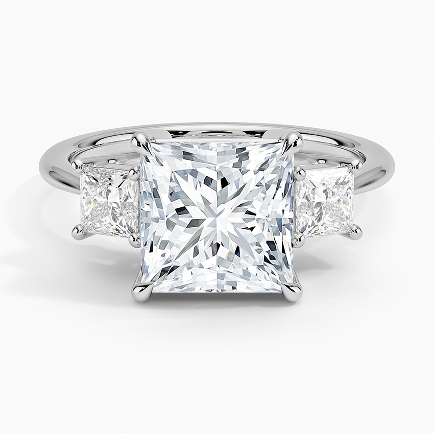 Princess Cut Three Stone Diamond Ring