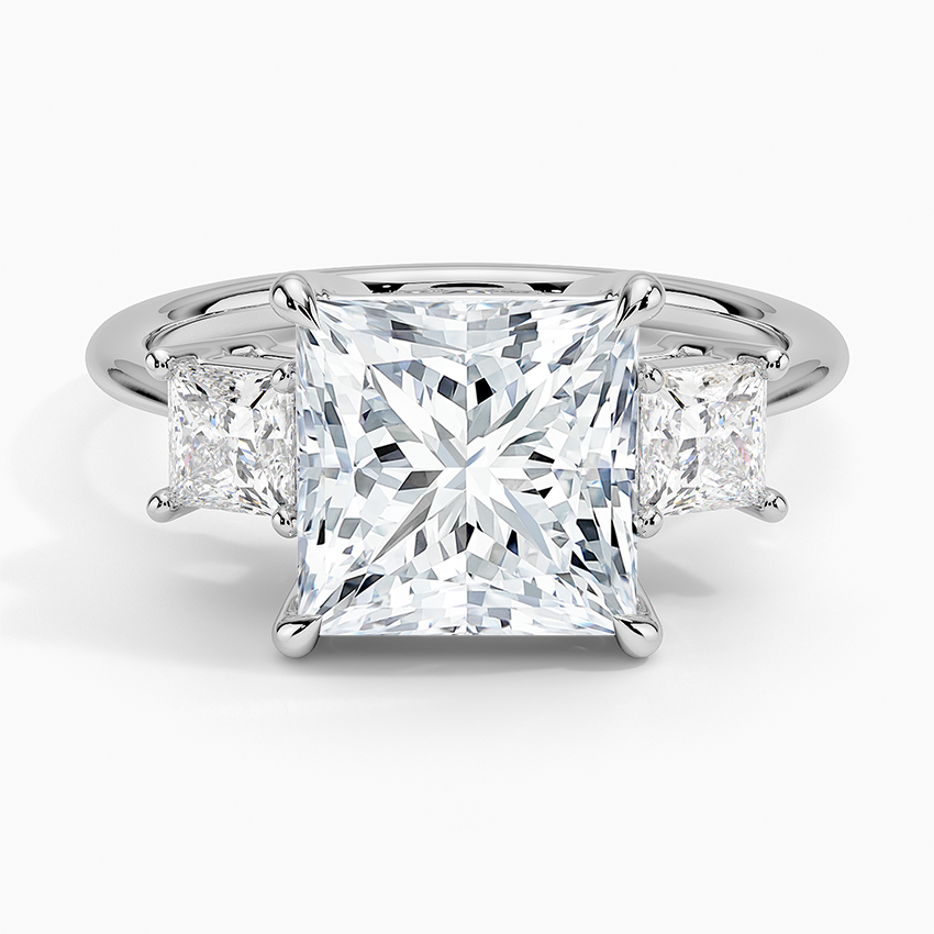 Princess Cut Three Stone Diamond Ring