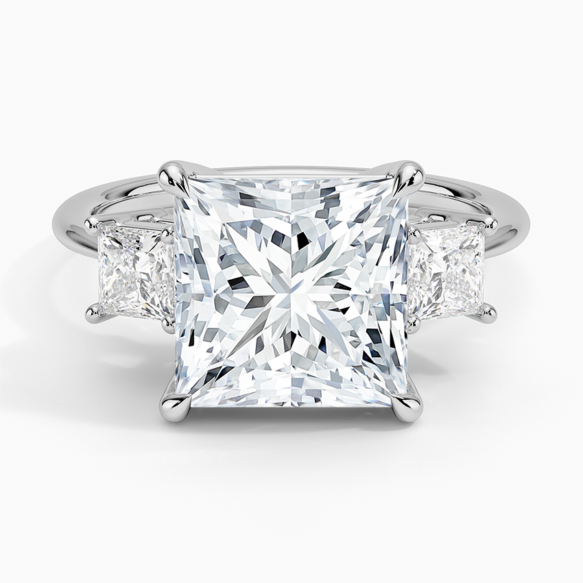 Princess Cut Three Stone Diamond Ring