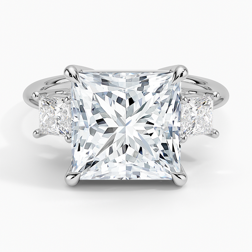 Princess Cut Three Stone Diamond Ring