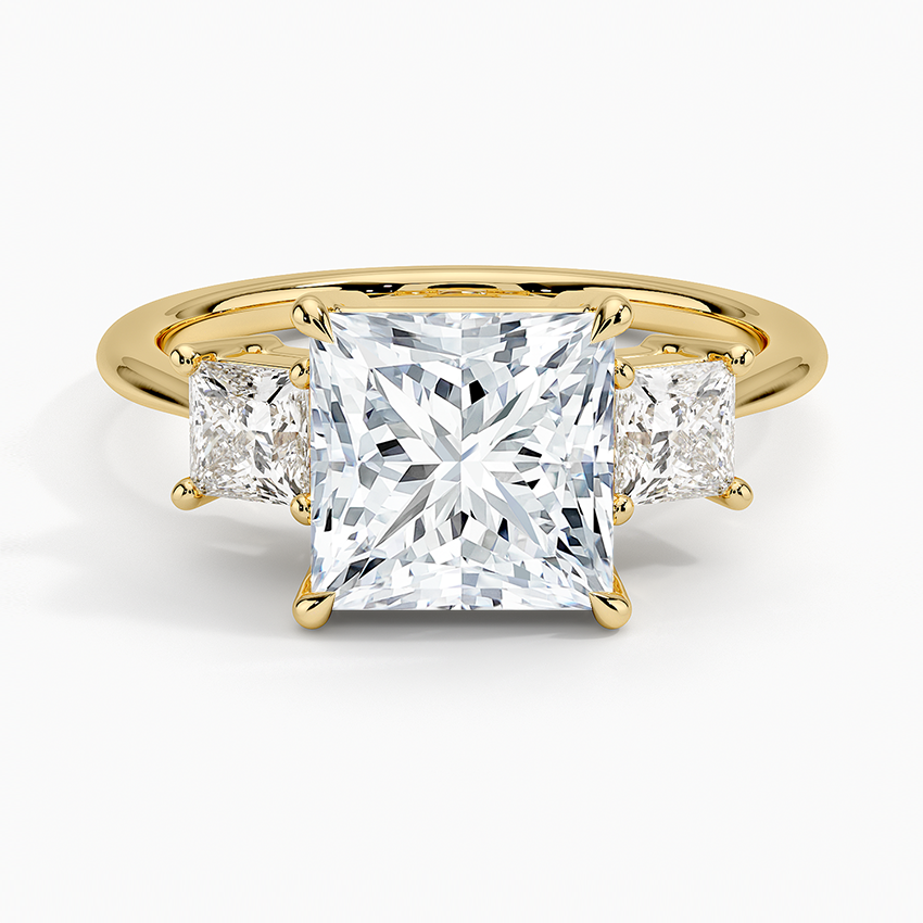 Princess Cut Three Stone Diamond Ring
