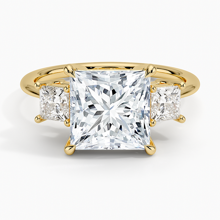 Princess Cut Three Stone Diamond Ring