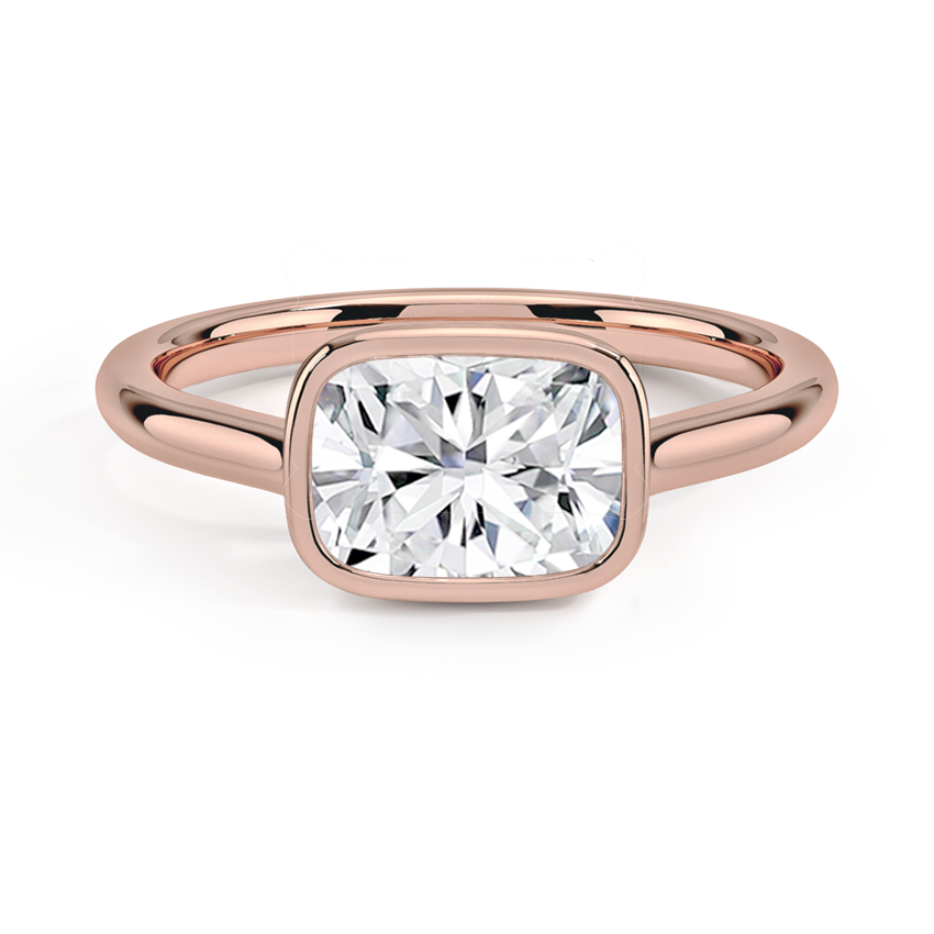 Luna East-West Bezel Solitaire Ring