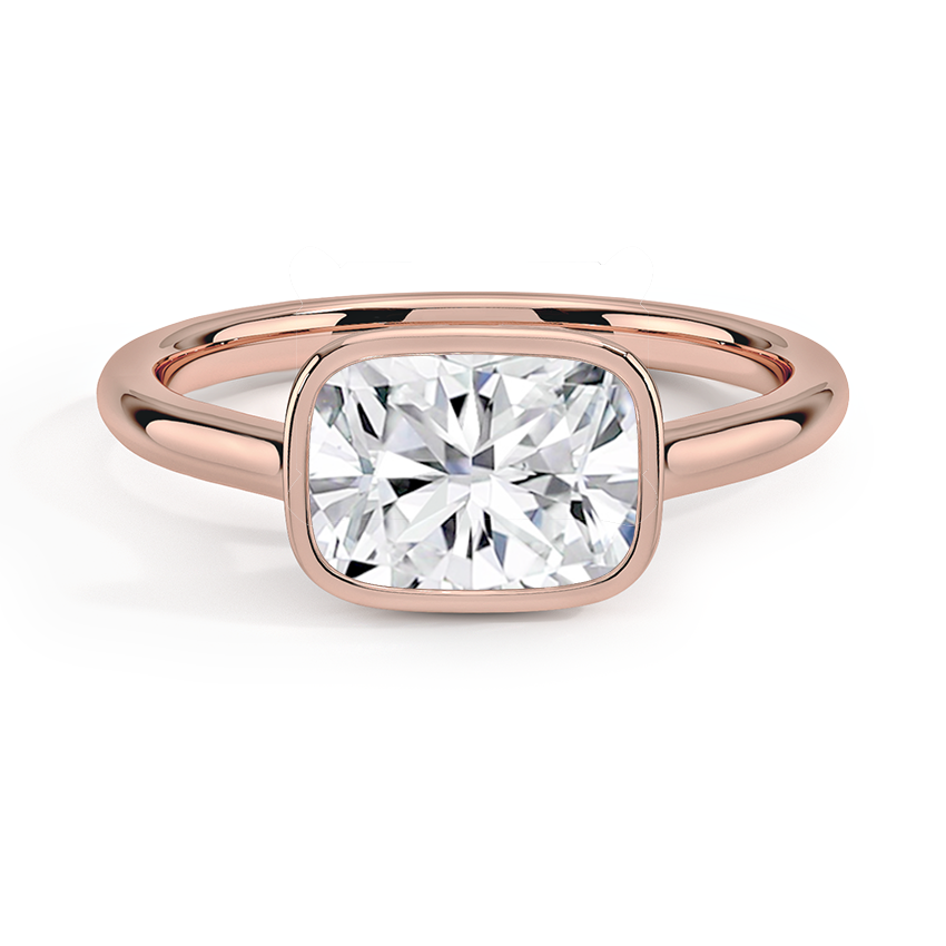 Luna East-West Bezel Solitaire Ring