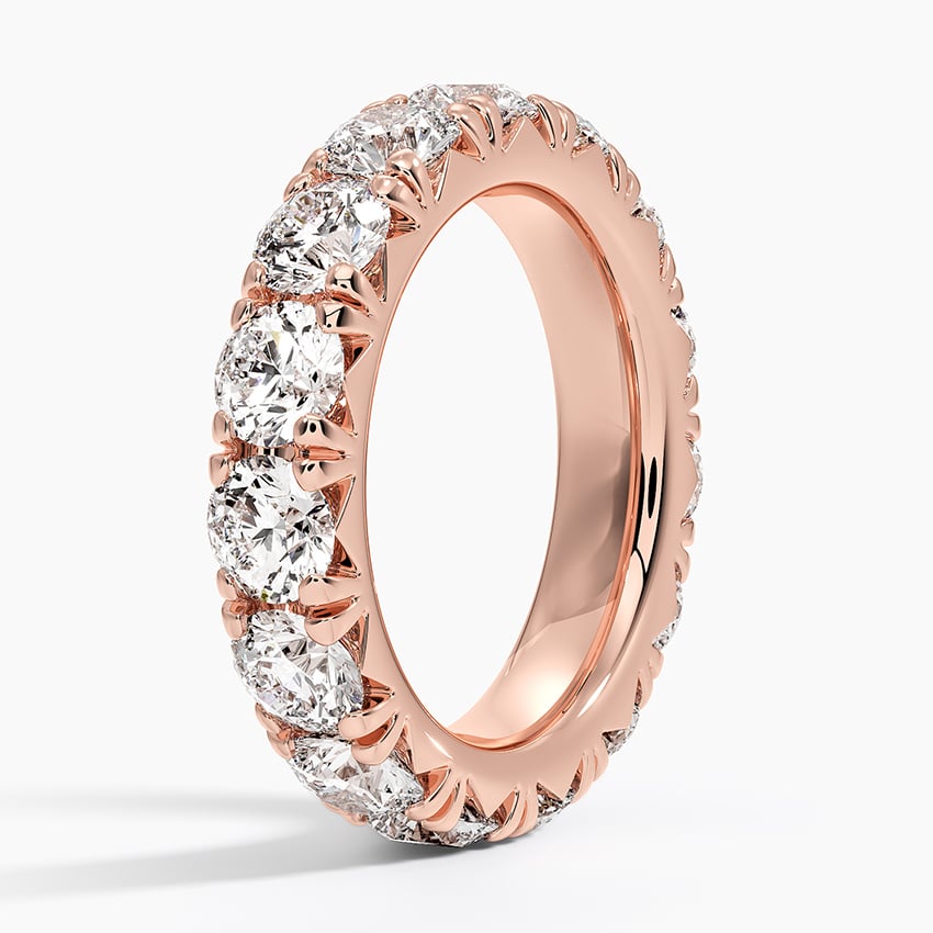 French Pavé Eternity Diamond Ring