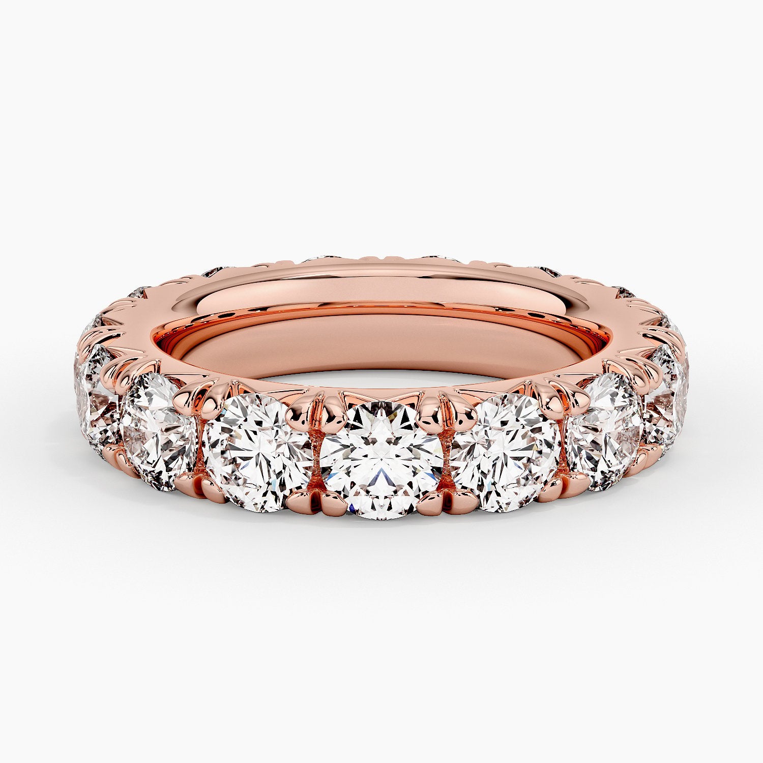 French Pavé Eternity Diamond Ring