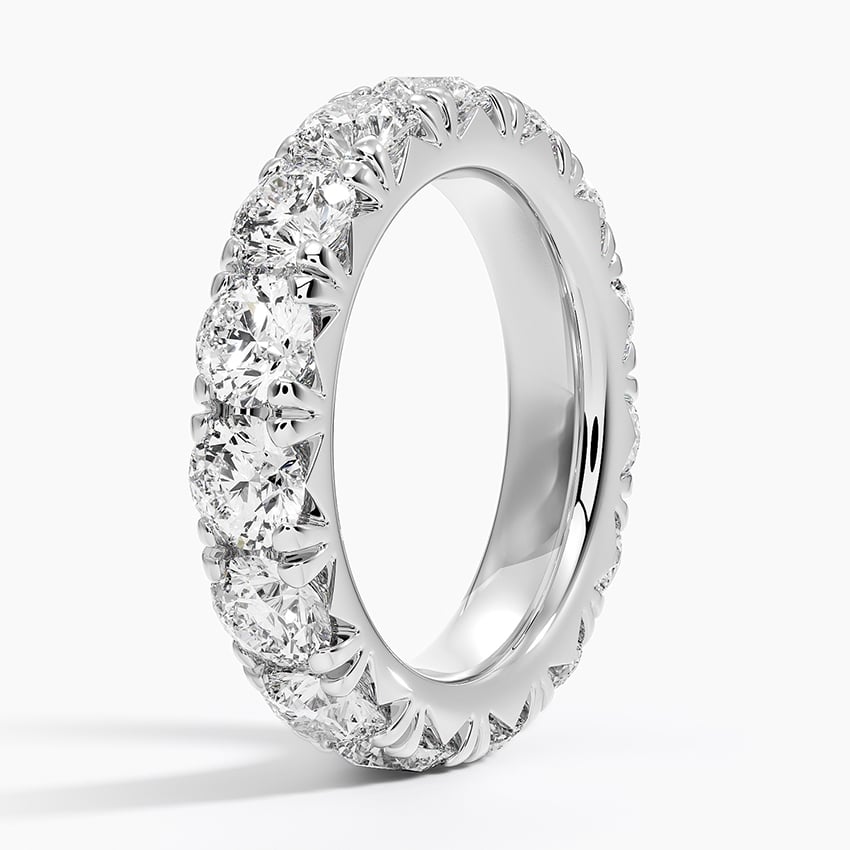 French Pavé Eternity Diamond Ring