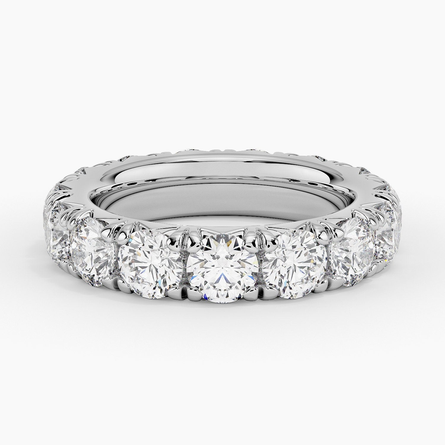 French Pavé Eternity Diamond Ring