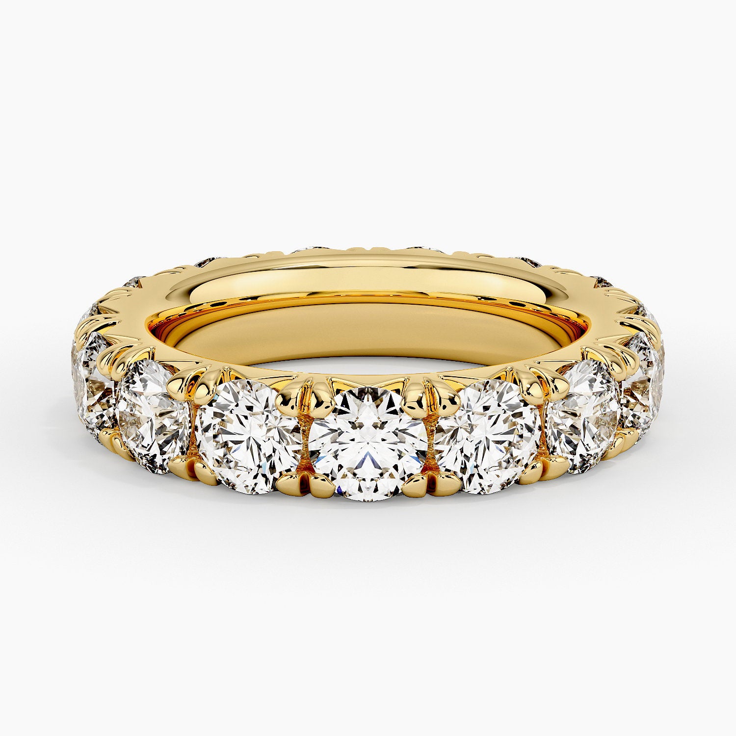 French Pavé Eternity Diamond Ring