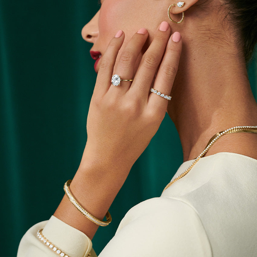 Pear Eternity Diamond Ring